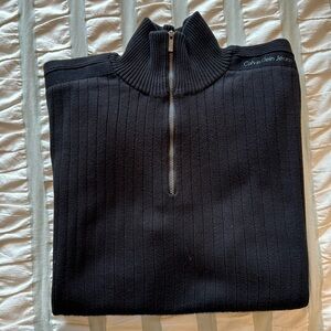 Vintage Calvin Klein Winter Holiday Business Casual Men’s Quarter Zip Size XXL